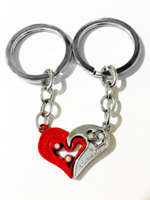 

Tech Fashion Red Metal Heart I Love You Locking Key Chain(Red)
