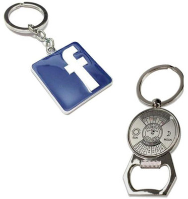 

Confident High quality Metal Facebook Logo And 50 years Calender Key Chain(Multicolor)
