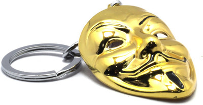 

Zeroza V for Vendetta Anonymous Mask ML107 Key Chain(Gold)