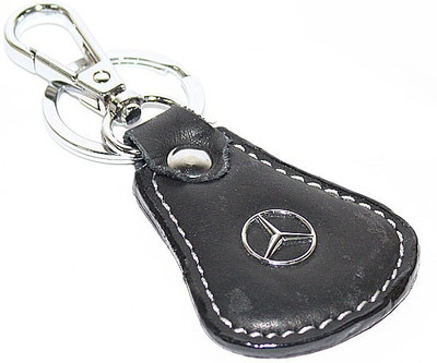 

Aura Mercedes Imported Metal & Leather Locking Key Chain(Black, Silver)