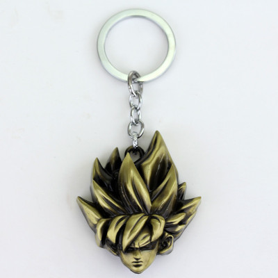 

Optimus traders Superhero movie Dragon Ball Z Son Goku Gokou Head 3d Metal Key Chain(Gold)