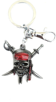 

zhosy pirates of the caribbean skull Locking Key Chain(Multicolor)