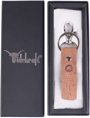 

Hidegear Genuine Leather Locking Key Chain(Brown)