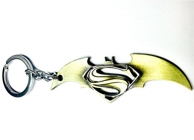 

Crystal leaves Batman V/S Superman keychain Key Chain(Silver)