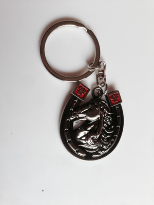 

Aura Lucky Horse Shoe Metal Key Chain(Silver)