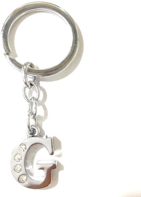 

Anishop Alphabet G Chrome Metal Finish Keyring Key Chain(Silver)