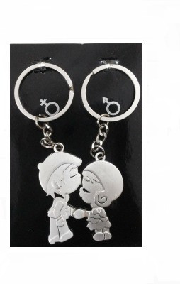 

U. R. GOD Kissing Couple Key Chain(Silver)