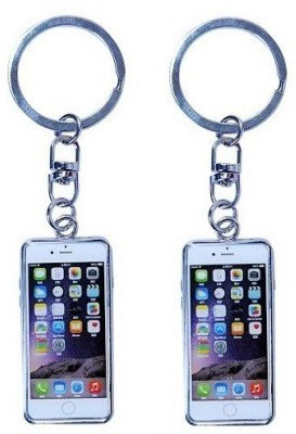 

Confident Pack Of 2 I PHONE Confident Metal Key Chain(Silver)