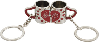 

Gadge Couple Heart Love Mug Key Chain(Red)