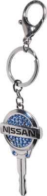 

Oyedeal Studded Key Shape Nissan Locking Key Chain(Blue)