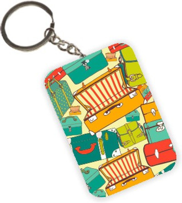 

The Crazy Me Vintage Luggage Travel Key Chain(Multicolor)