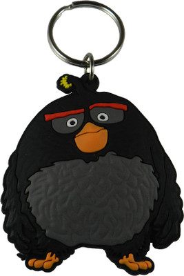 

Techpro Double sided Rubber Angry Birds Black Fire Bomb Bird Key Chain(Multicolor)