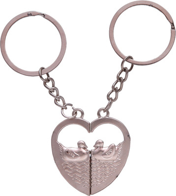 

Oyedeal Loving Ducks KYCN522 Key Chain(Silver)