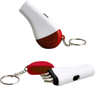 

Shadow Fax Keychain with Toolkit & Torch 5 in 1 Red Key Chain