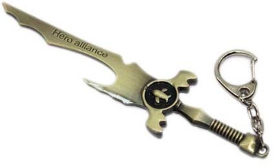 

Aura Warrior Full Metal Sword Key Chain(Gold)