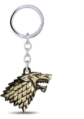 Optimus traders HBO Game of Thrones House Winter is coming Stark Head 3D Key Chain(Silver)