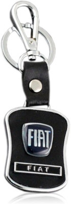 

Oyedeal FIAT Leather Metal Locking Key Chain(Black)