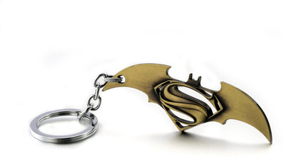 

Optimus Traders Movie Batman v Superman Dawn of Justice Logo 8cm Metal Key Chain(Gold)