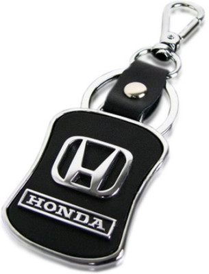 

Oyedeal Honda Leather Metal Locking Key Chain(Black)