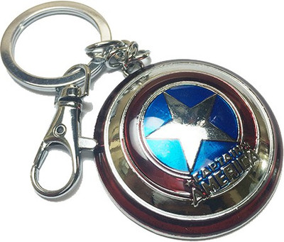 

AB Posters Captain America Shield Locking Key Chain(Silver)