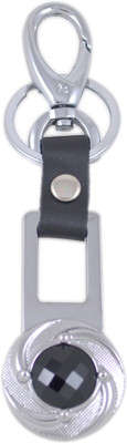 

Forty Creek Black Stone Key Chain(Silver, Black)