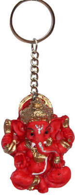 

Anishop Ganesha Religious Polyserin Key Chain(Red)