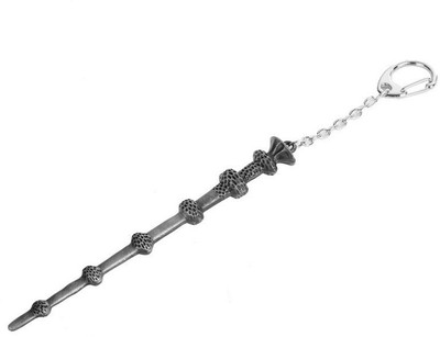 

Optimus traders Harry Potter Dumbledore Wand 3D Logo Metal Locking Key Chain(Silver)