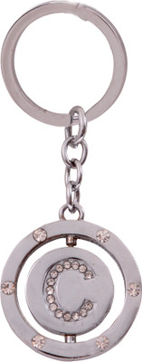 

Oyedeal Studded Revolving Letter C Key Chain(Silver)