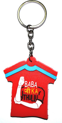 

Pin to Pen Baba ji ka Thullu Rubber keychain Red Key Chain(Red)