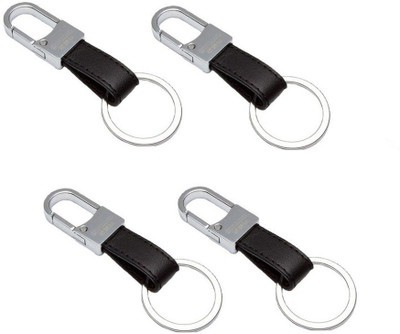 

Parrk Omuda Black Leather Locking Key Chain(Black)