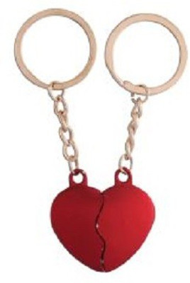 

CTW Magnetic Love Broken Heart pack of 2 Key Chain(Red)