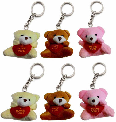 

Casanova Fashion cuteteddycombo Key Chain(Yellow, Brown, Pink)