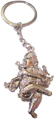 

Confident Sitting Ganesha.01 Key Chain(Silver)