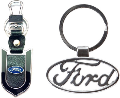 

City Choice Ford Leather Metal Hook Combo Locking Key Chain(Multicolor)