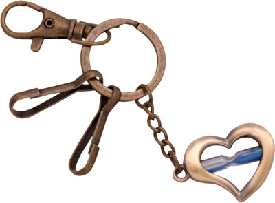 Oyedeal KYCN1160 Heart With Sand Timer Locking Key Chain(Multicolor)