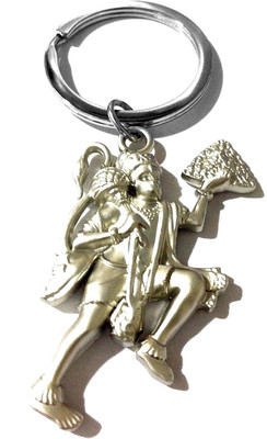 

Tech Fashion Bajrang Bali Hanuman Matt Locking Key Chain(Silver)