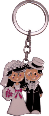 

Dealfinity Just Married Couple Metal Key Chain(Multicolor)