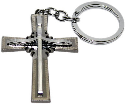 

Aura Christmas Special Holy Cross Spiritual Metal Locking Key Chain(Silver)