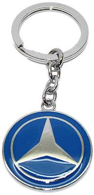 

24x7 Shop Mercedes Metal Round Key Chain(Silver, Blue)