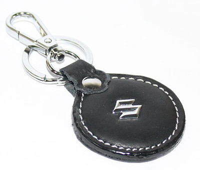 

Aura Maruti Suzuki Imported Metal & Leather Locking Key Chain(Black, Silver)