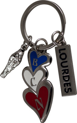 

Forty Creek Lourdes 3 Hearts Key Chain(Multicolor)