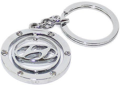 

Aura Imported Hyundai Revolving Full Metal Key Chain(Silver)