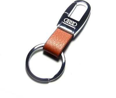 

Techpro Leatherite Brown Audi Locking Key Chain(Multicolor)
