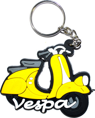 

Pin to Pen Vespa Scooter Yellow Keychain Key Chain(Multicolor)