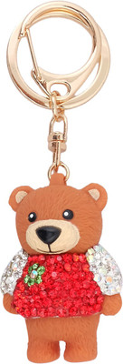 

Super Drool Acrylic Crystal Studded Teddy Bear Locking Key Chain(Red)