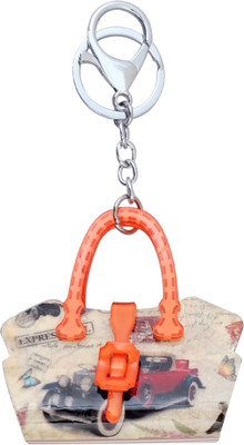 

Super Drool Orange Designer Acrylic Handle Bag Locking Key Chain(Orange)