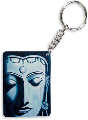 

Tied Ribbons Lord Gautam Buddha Wooden Key Chain(Multicolor)