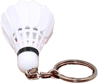 

GeekGoodies Badminton Shuttle Cork Ring Key Chain(White)