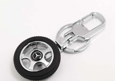 

City Choice Mercedes Wheel Locking Key Chain(Grey)