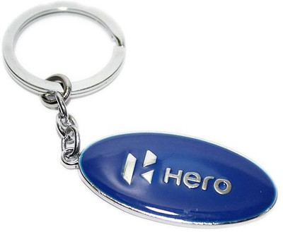 

Aura Hero Bike Metal Imported Key Chain(Blue, Silver)